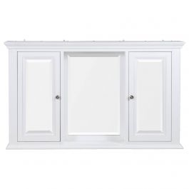 Classique Solid Wood Mirror Cabinet, White